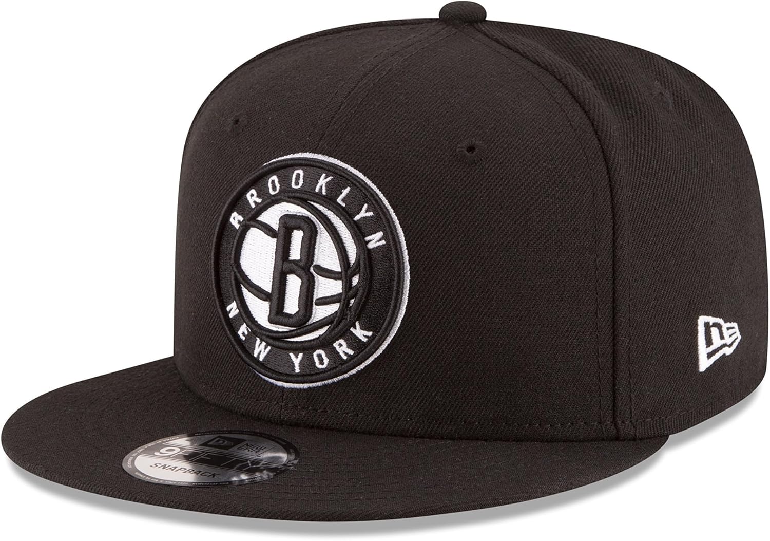 Brooklyn Nets Black 9FIFTY Adjustable Snapback Hat for Fans
