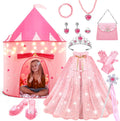 Princess Castle Play Tent 15Pc Set with LED Stars - Dress Up Fun