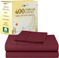 Twin XL Sheet Sets 400 Thread Count Sateen - Cooling 100% Cotton