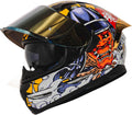 HAX Obsidian Full Face Motorcycle Helmet with Dual Visor for Safety