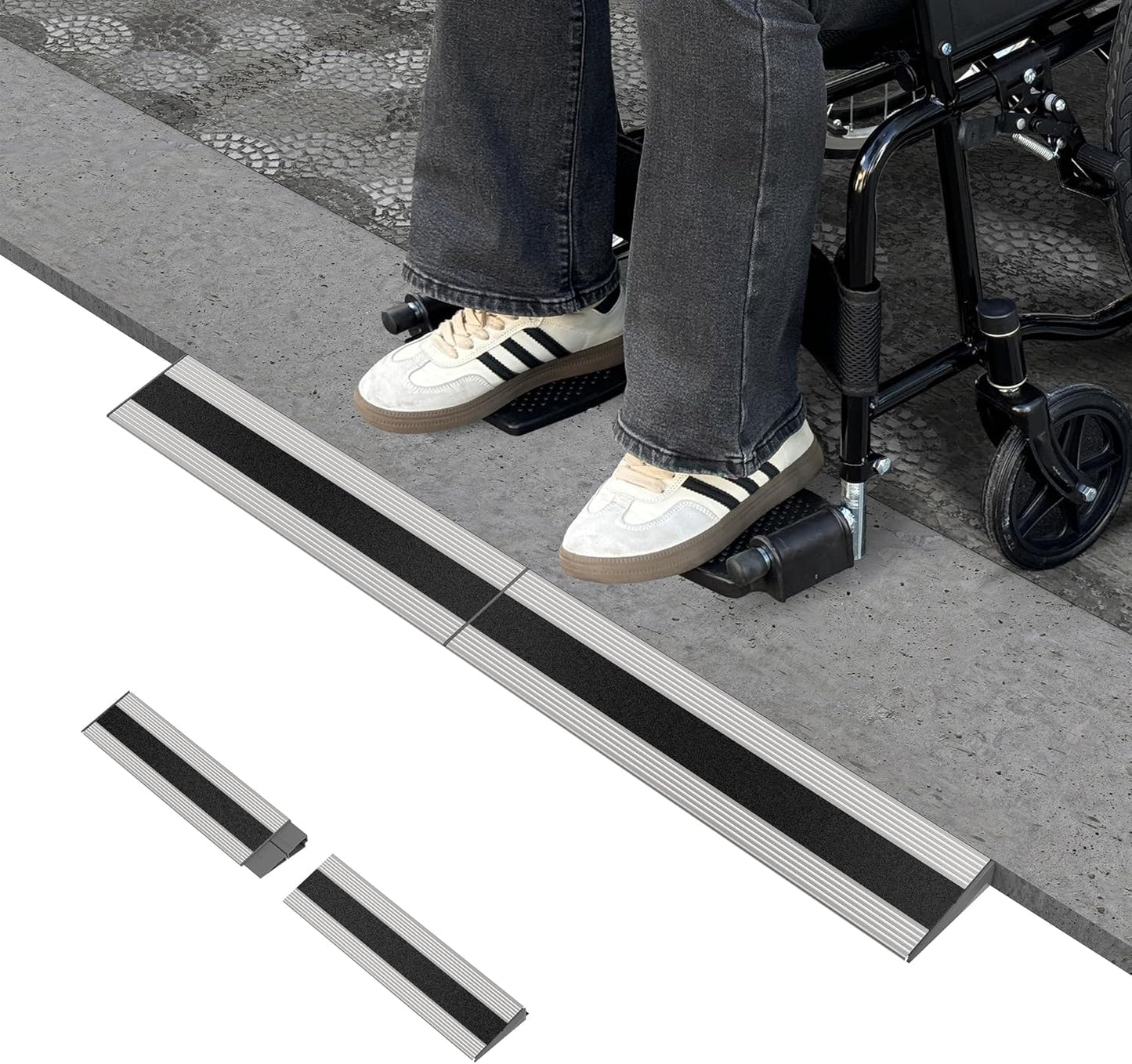 1in Rise Modular Threshold Ramp for Easy Wheelchair Access