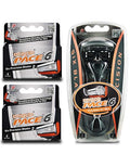 Dorco Pace 6 Six Blade Razor Blade System - Closer, Less Irritating