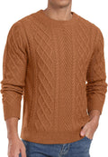 Askdeer Men's Pullover Fisherman Sweater - Classic Crewneck