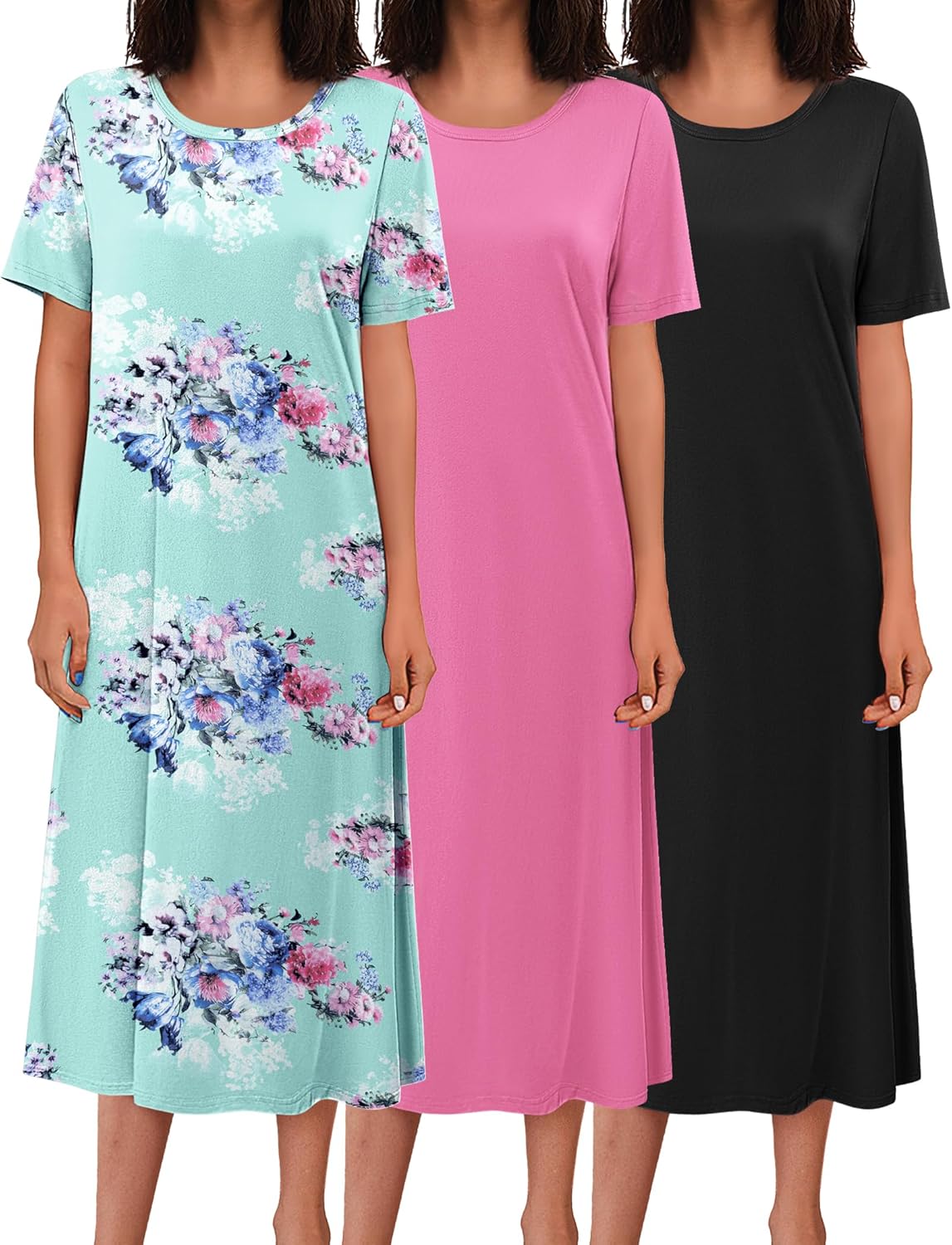 Ekouaer Long Nightgowns for Women - Soft Plus Size Sleepwear