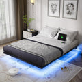 OLEVS Floating Bed Frame Queen Size - Modern Floating Platform Bed