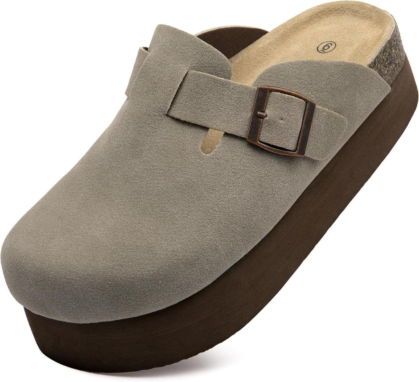 Comfortable Women's Suede Clogs with Arch Support and Style