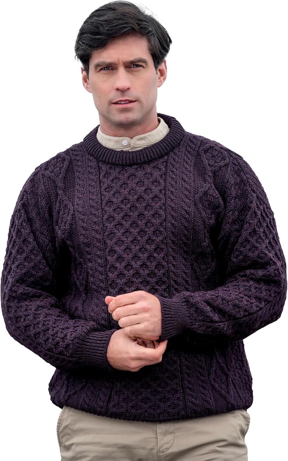 Aran Crafts Irish Soft Cable Knitted Crew Neck Sweater Review