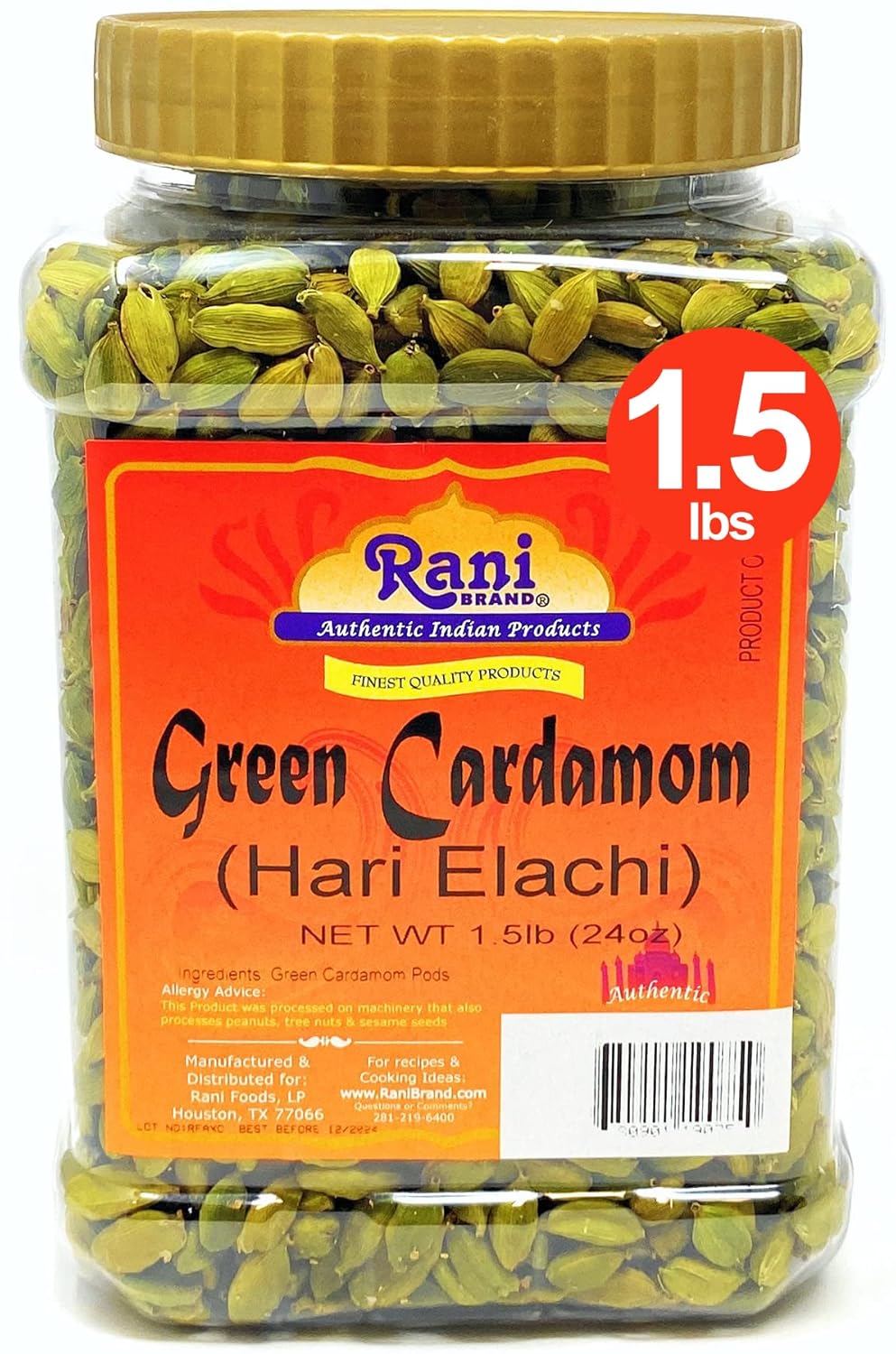 Rani Green Cardamom Pods Spice - All Natural Vegan Flavor