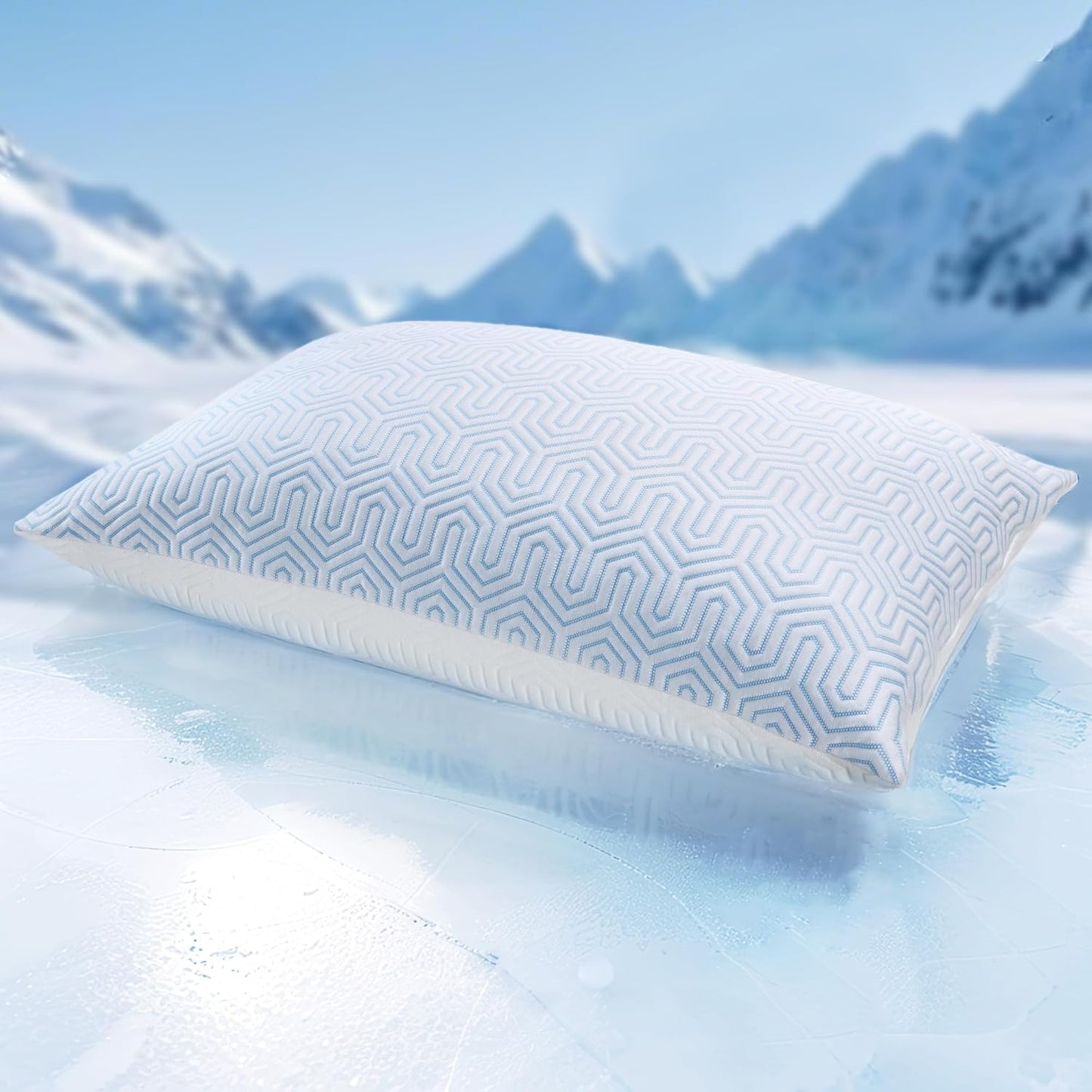 Cooling Goose Feather Down Pillow for King Size Sleep Comfort