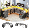 L Shaped Desk 108 in Two Person Corner Desk - Spacious Home Office