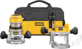 DEWALT Router Fixed and Plunge Base Kit - Powerful EVS Combo
