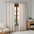 Faux Linen Thermal Insulated Curtain Panel 50x84 - Light Filtering