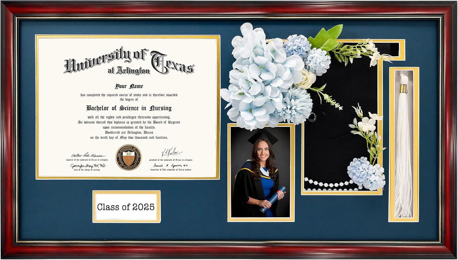 GraduationMall Class of 2025 Graduation Frame for 8.5x11 Diploma