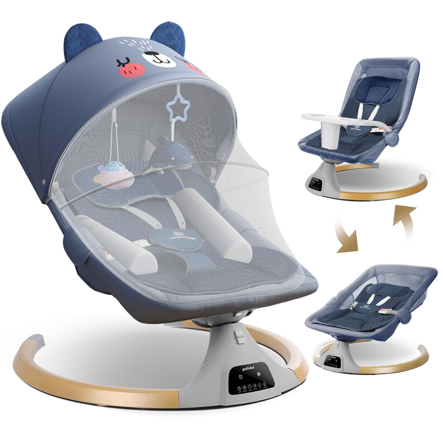 Bolilong 3-in-1 Electric Baby Swing: Soothing Swaying Bliss