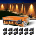 Solar Fence Lights 12 Pack - Bright Warm White LEDs for Outdoor Safety