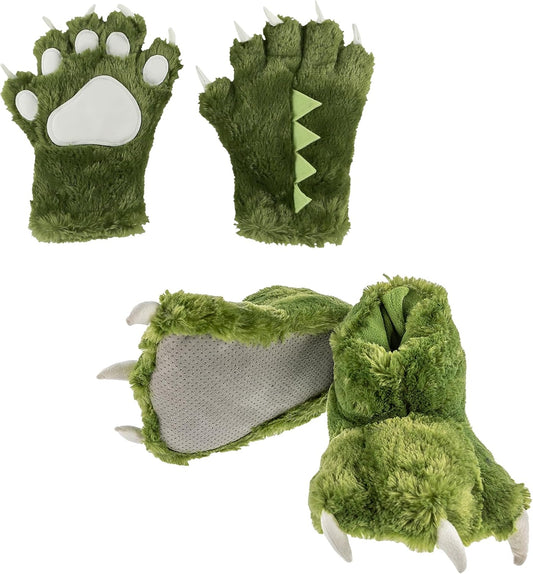 Lazy One Paw Mittens and Slippers Set for Kids and Adults