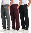 Mens Tech Fleece Sweatpants 3 Pack - Lightweight Comfort