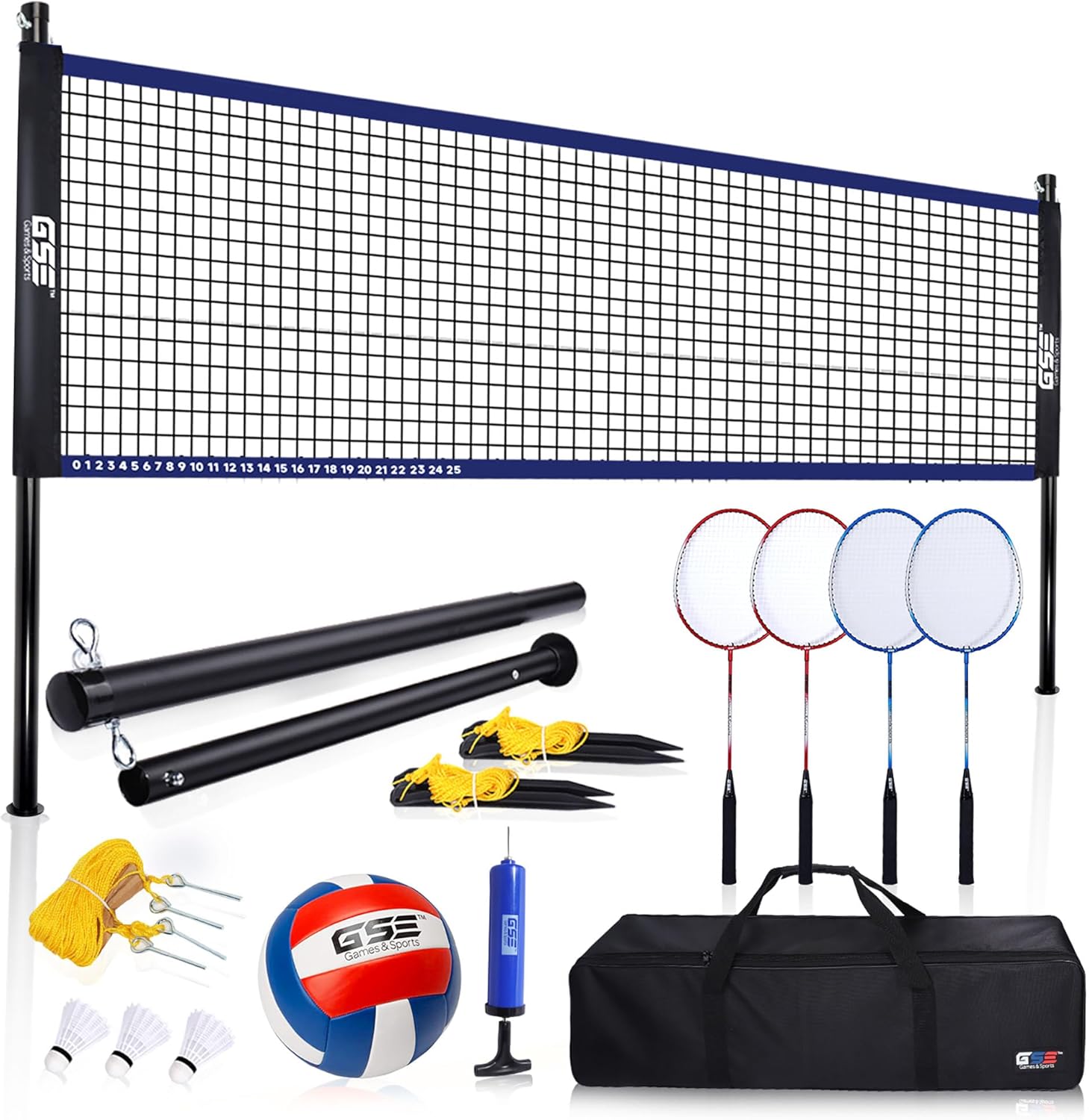 GSE Games & Sports Expert Outdoor Yard Sports Net Game Set