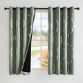 NICETOWN 100% Blackout Greyish Green Curtain Panels for Sleep
