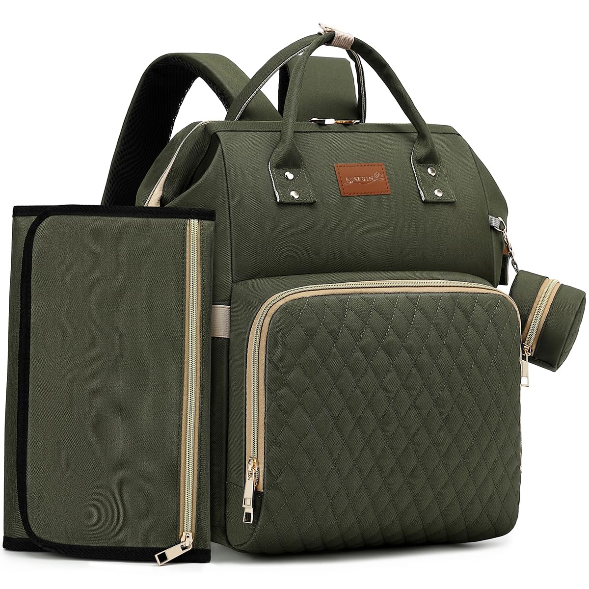 Diaper Bag Backpack with Changing Pad for Stylish Parents