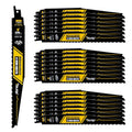 Reciprocating Saw Blades 9 in 6/12 TPI Bi-Metal 25 Pack - Nail Duty