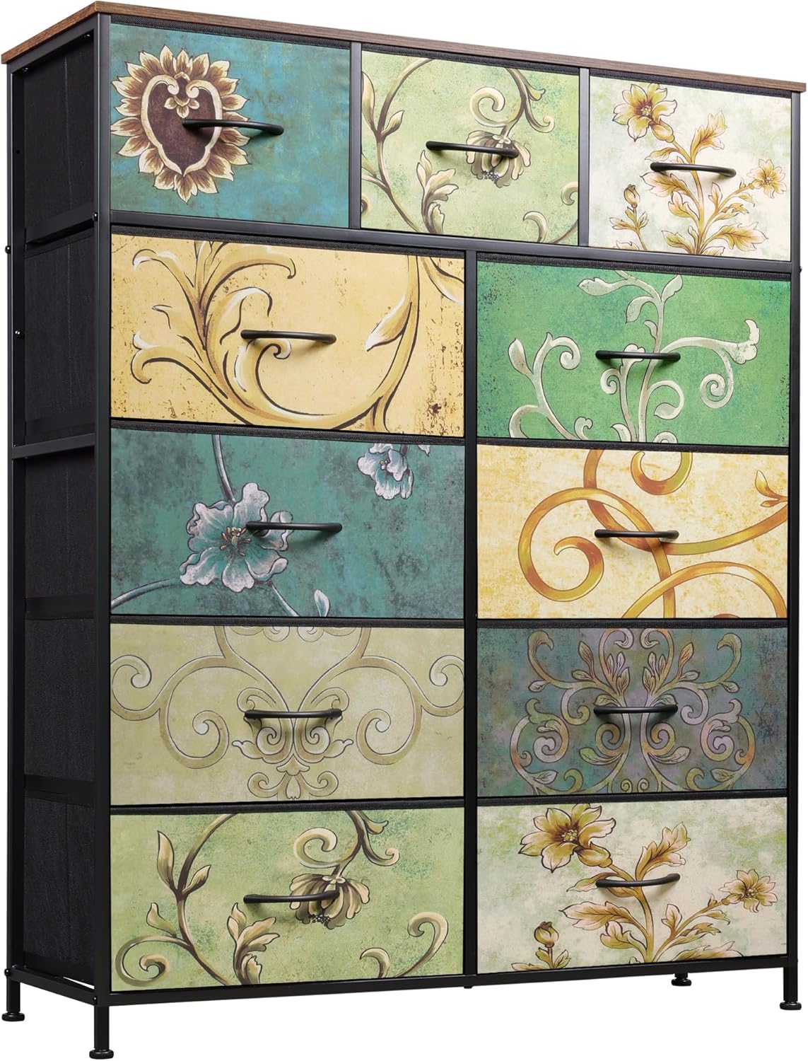 WLIVE Storage Organizer Unit with 11 Fabric Bins for Home