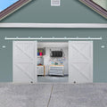 Exterior Barn Door Hardware Kit for Double Doors - Heavy Duty Track