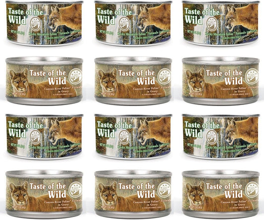 Taste of the Wild Cat Food Variety Pack Box for Happy Cats
