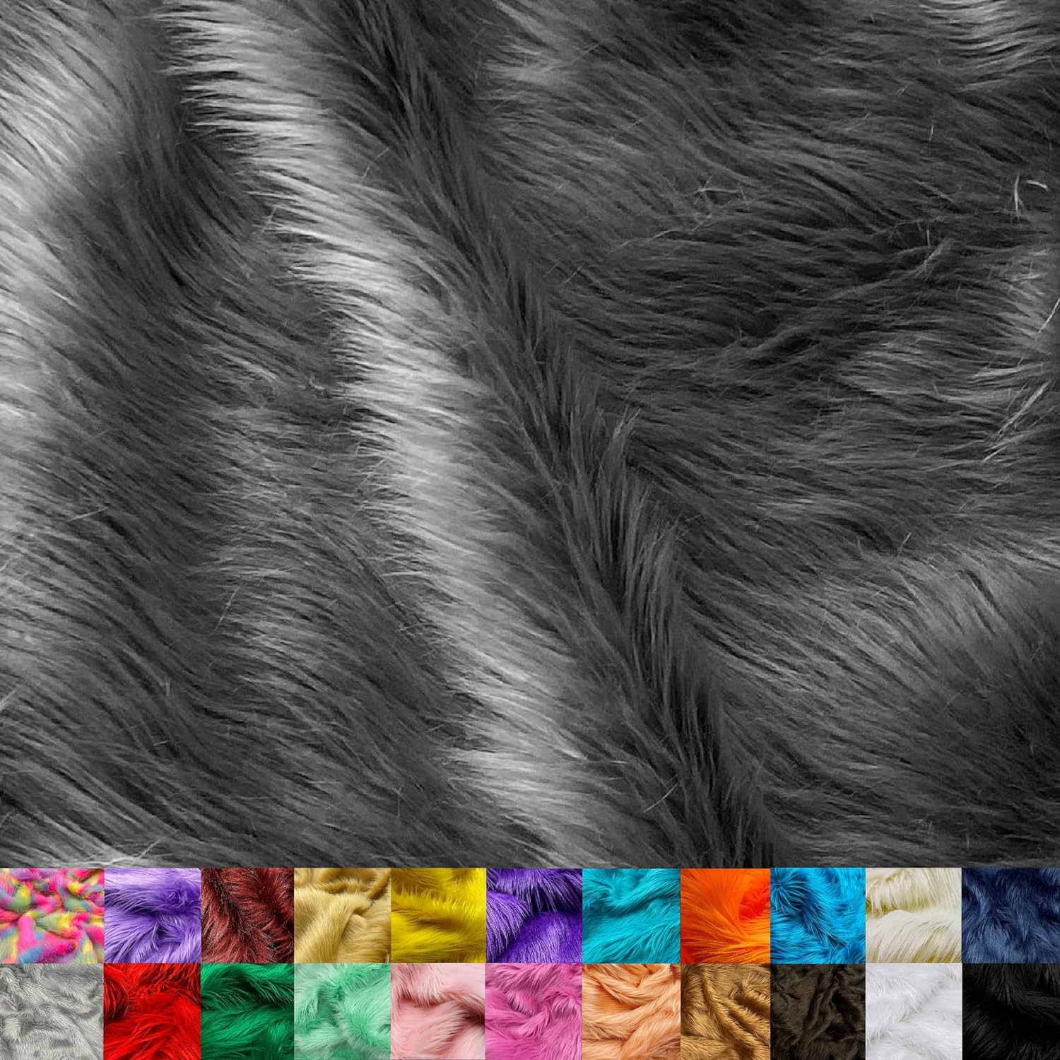 Ice Fabrics Faux Fur Fabric - Super Soft Shaggy Mohair 60 Inches