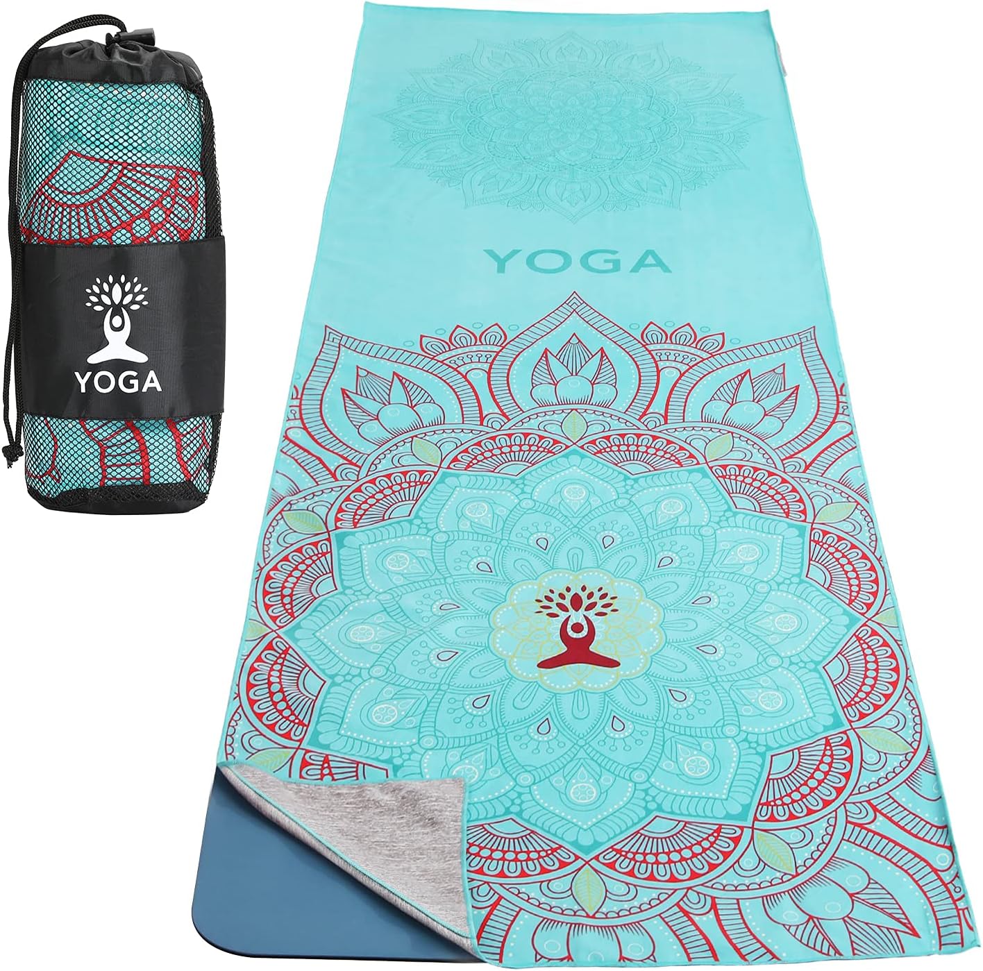 MoKo Non-Slip Yoga Towel - Quick Dry with Corner Pocket