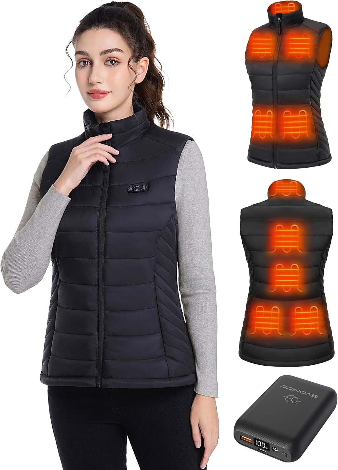 Heated Vest for Women with 9 Heating Zones for Ultimate Warmth