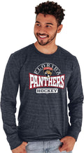 Blue 84 Men's Florida Panthers Tri-Blend Long Sleeve T-Shirt - Soft