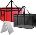 XXXL Insulated Food Delivery Bag 2-Pack - Reinforced Baseboards