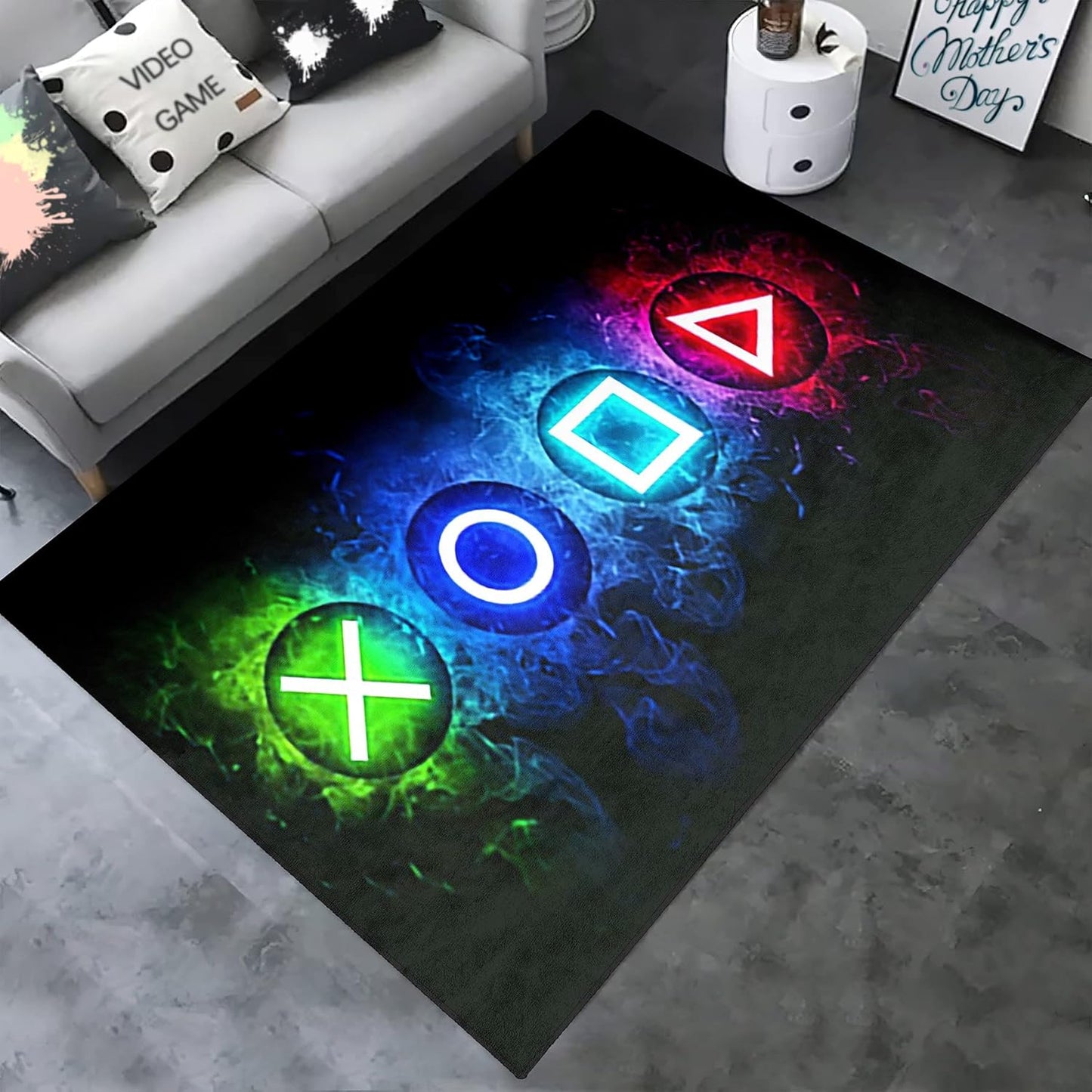 Game Style Gamer Rug for Cool Bedroom
