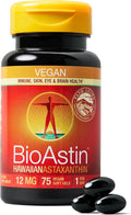 Hawaiian Astaxanthin 12mg Softgels - Potent Antioxidant for Eyes
