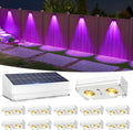 VOLISUN Solar Fence Lights 12 Pack for Outdoor Illumination