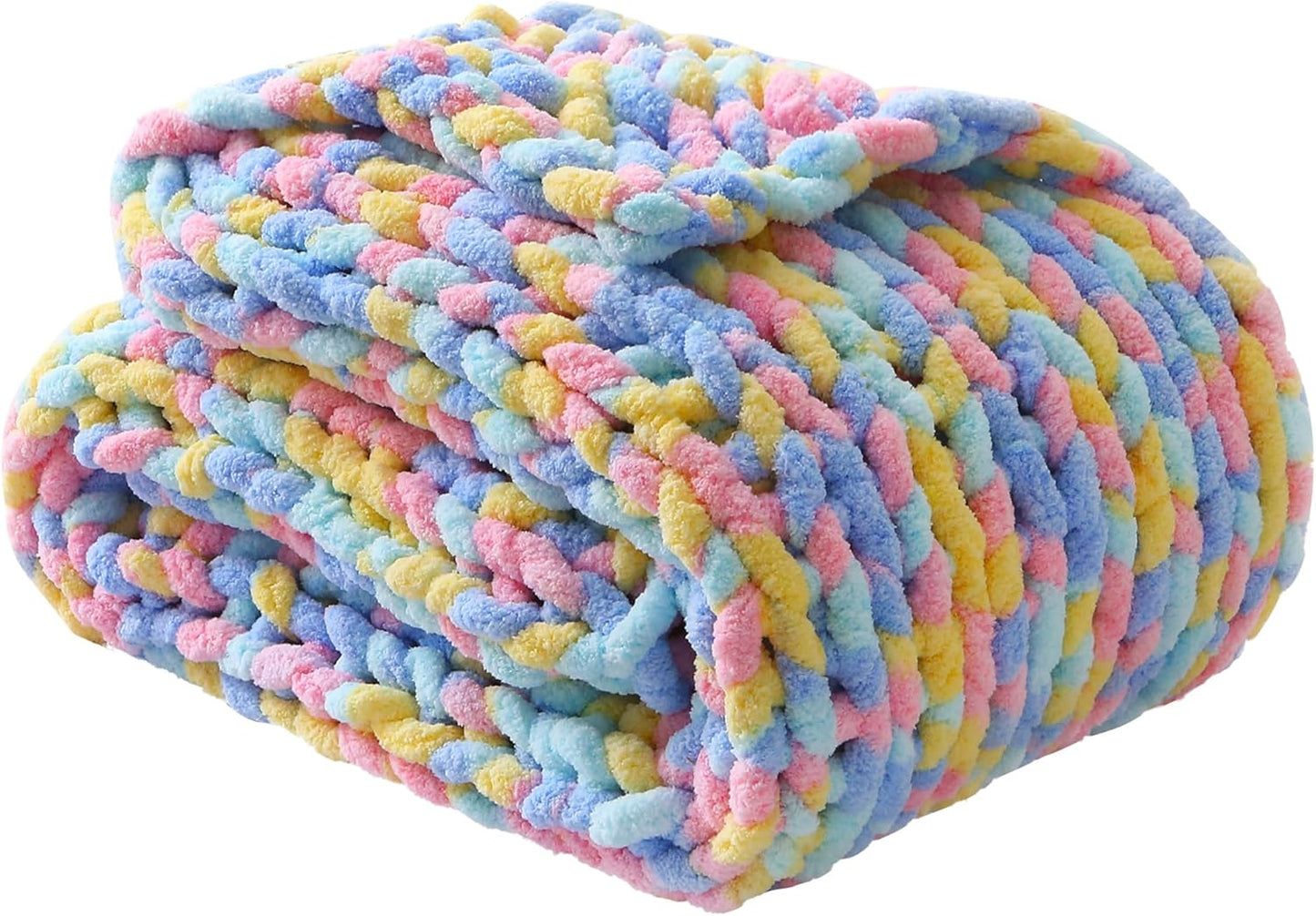Mooreeke Chunky Knit Blanket - Soft Washable Chenille Throw