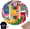 HTV Heat Transfer Vinyl Bundle 90 Pack 12in x 10in - 58 Colors