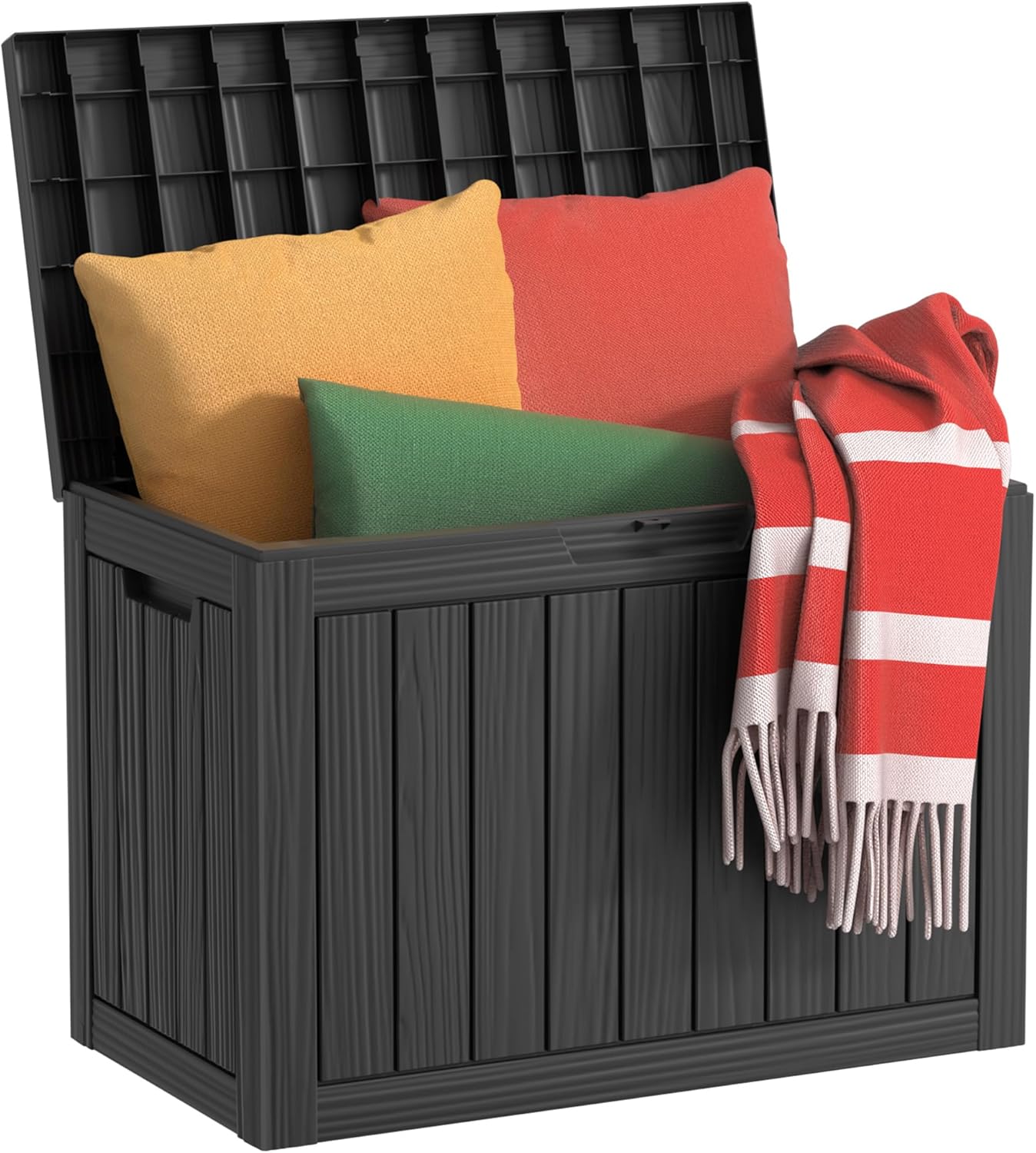 45 Gallon Waterproof Resin Deck Box for Outdoor Storage Needs