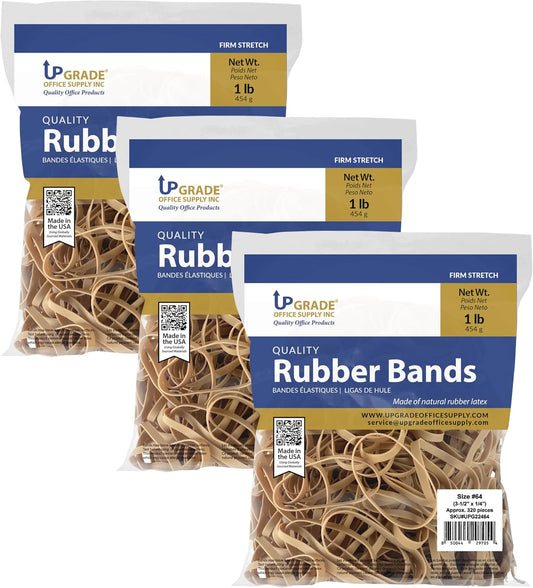 Upgrade UPG22464PK3 Rubber Bands Size #64 for All Uses