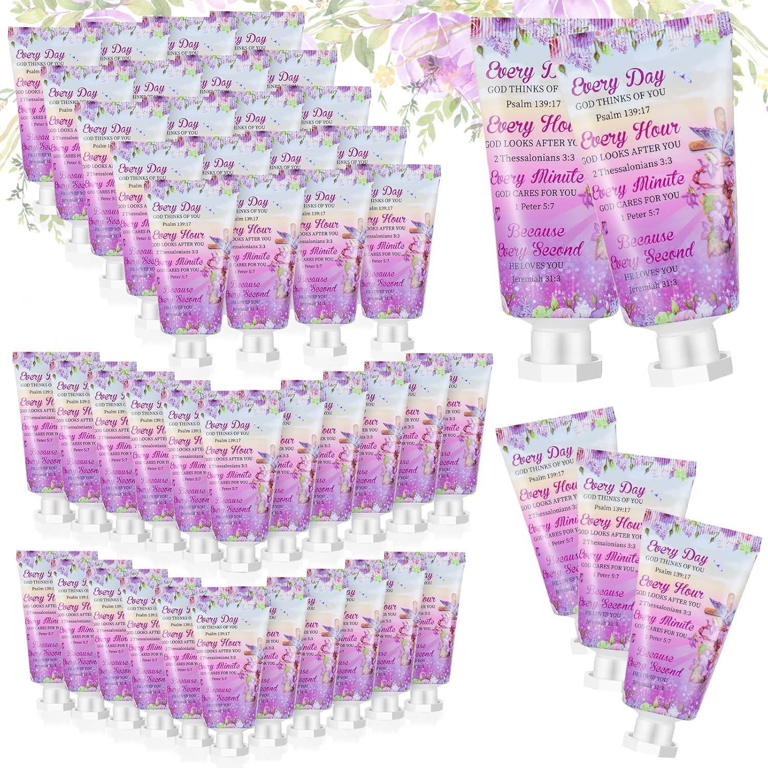 50 Pack Christian Hand Lotion Bulk Gifts for Women and More