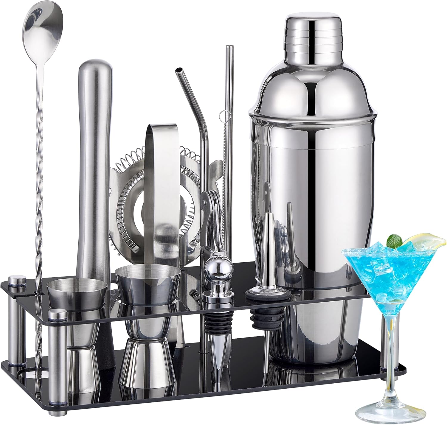 15-Piece Cocktail Shaker Set for Home Bar Enthusiasts