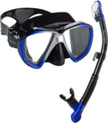 Phantom Aquatics Rapido Silicone Scuba Snorkel Mask Set - Travel Ready