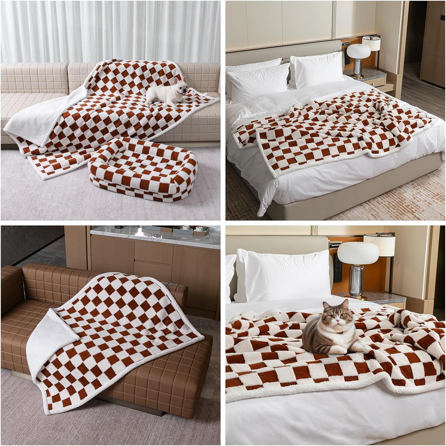 Waterproof Pet Blanket for Dogs and Cats - Stylish Jacquard Design