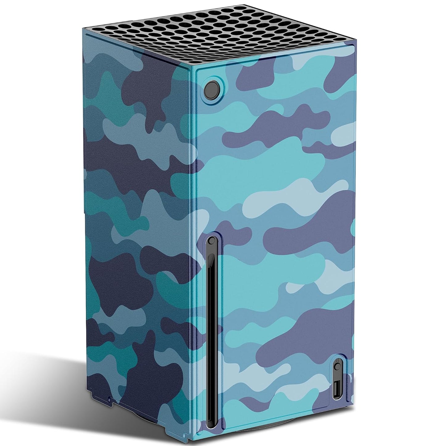 Wraps for Xbox Series X Console - Custom Blue Camo Skin