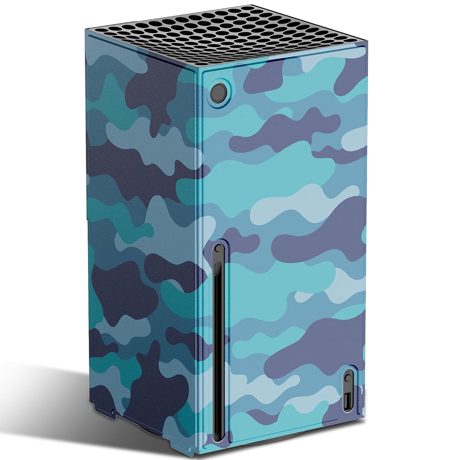 Wraps for Xbox Series X Console - Custom Blue Camo Skin