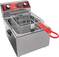 Electric Deep Fryer Single Tank 10L Countertop Fryer - Fast Heating