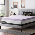 Lucid 4 in Lavender Memory Foam Topper Full - Ventilated Plush Comfort