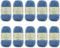 10 Skeins Sensy Calinia Mercerized Giza Cotton Yarn - Baby Blue