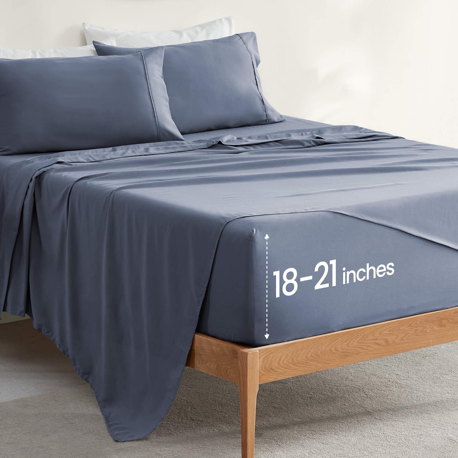 SLEEP ZONE Extra Deep Pocket King Sheet Set for Cozy Sleep